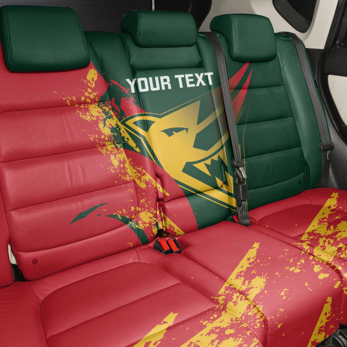 Custom Australia Tasmania Cricket Back Car Seat Cover Go Tasmanian Tigers - Grunge Style