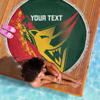 Custom Australia Tasmania Cricket Beach Blanket Go Tasmanian Tigers - Grunge Style