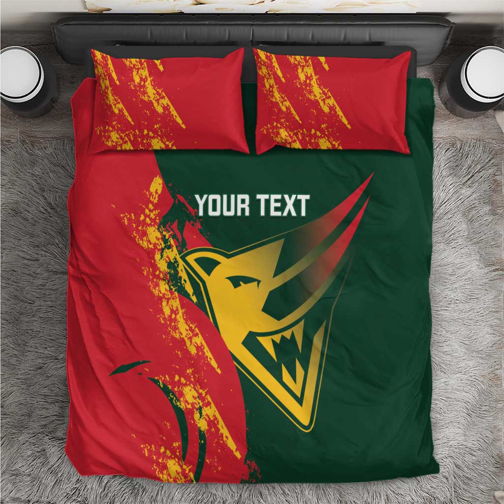 Custom Australia Tasmania Cricket Bedding Set Go Tasmanian Tigers - Grunge Style