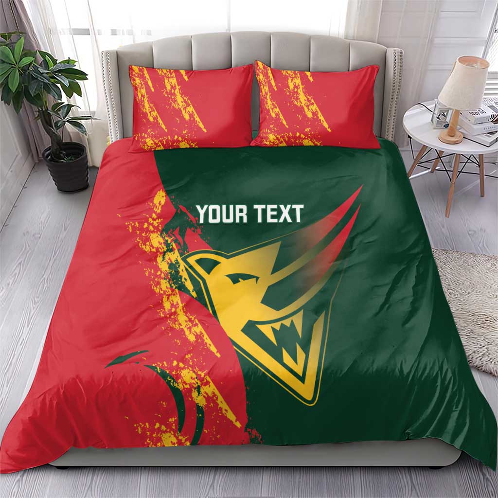 Custom Australia Tasmania Cricket Bedding Set Go Tasmanian Tigers - Grunge Style