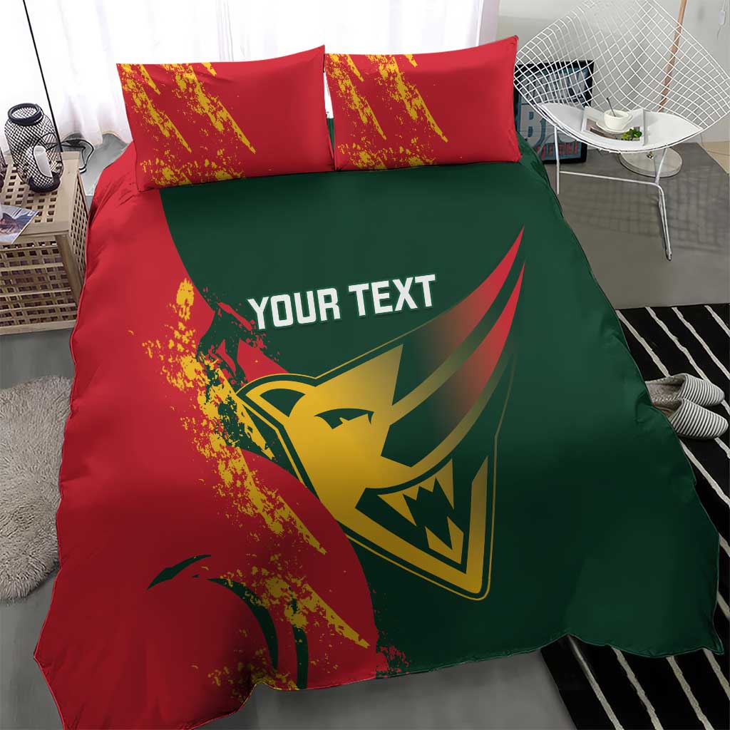 Custom Australia Tasmania Cricket Bedding Set Go Tasmanian Tigers - Grunge Style