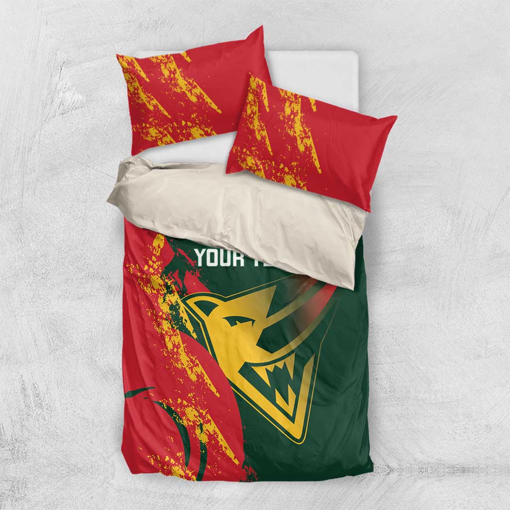 Custom Australia Tasmania Cricket Bedding Set Go Tasmanian Tigers - Grunge Style