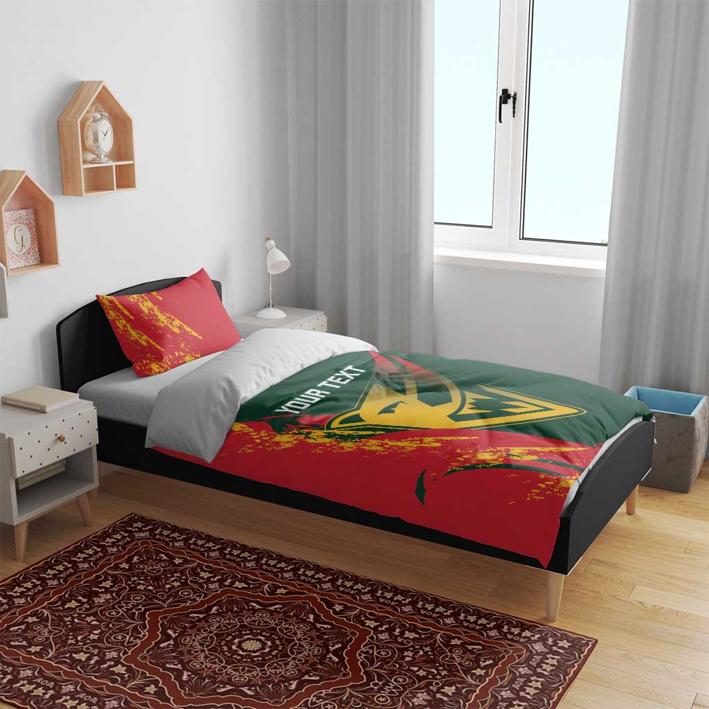Custom Australia Tasmania Cricket Bedding Set Go Tasmanian Tigers - Grunge Style