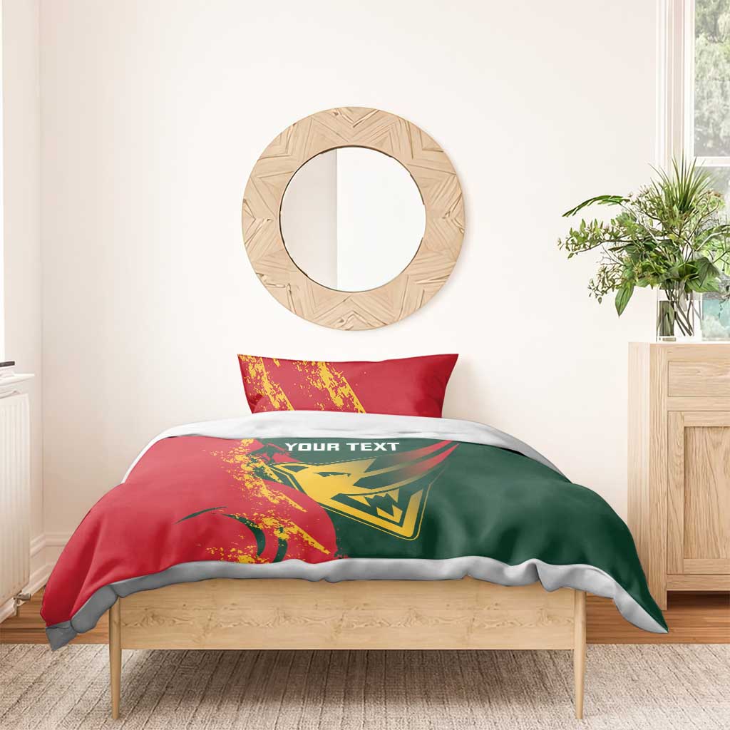 Custom Australia Tasmania Cricket Bedding Set Go Tasmanian Tigers - Grunge Style