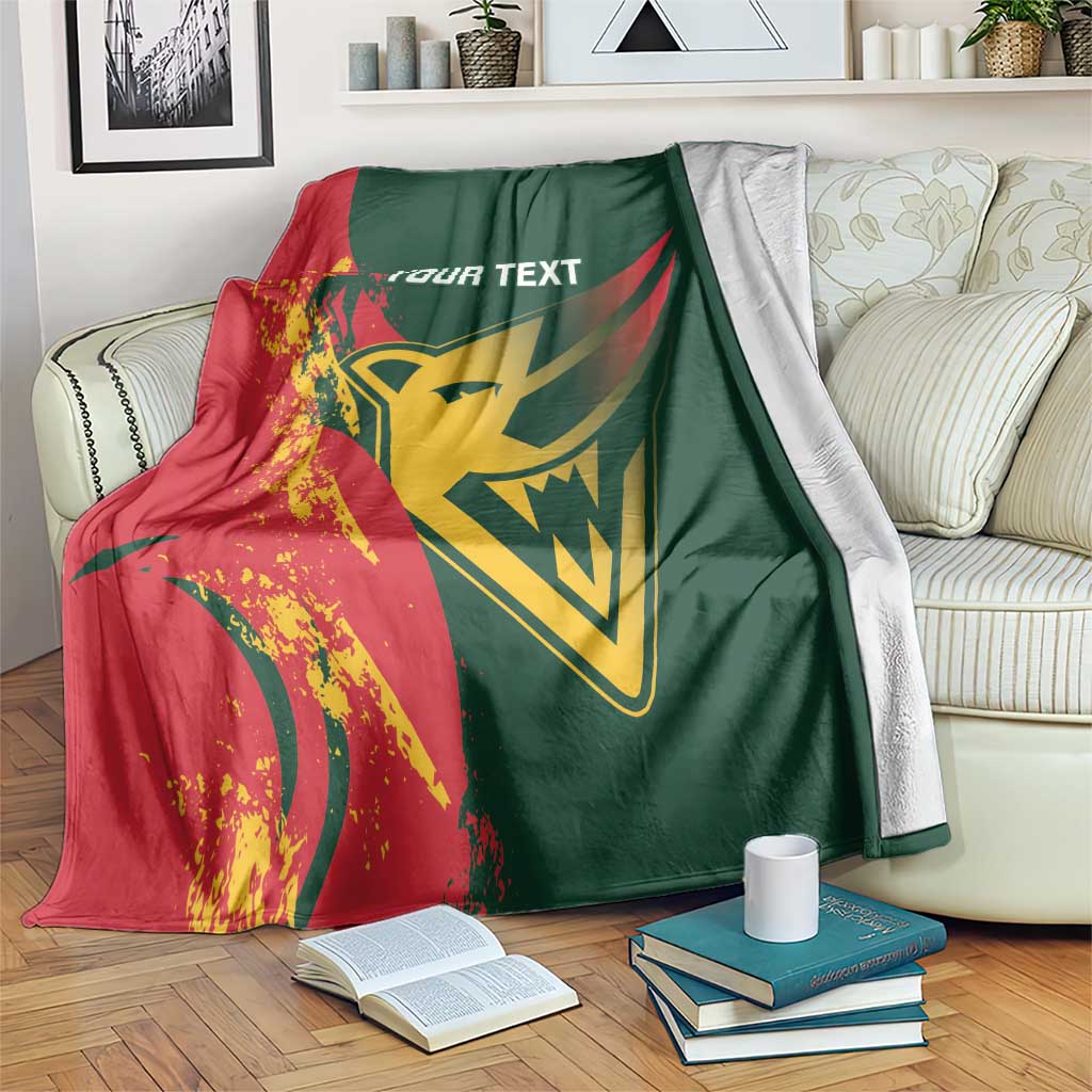 Custom Australia Tasmania Cricket Blanket Go Tasmanian Tigers - Grunge Style