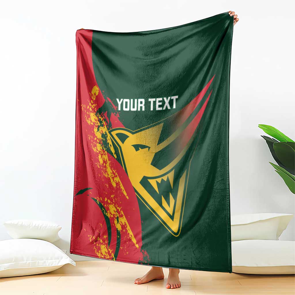 Custom Australia Tasmania Cricket Blanket Go Tasmanian Tigers - Grunge Style