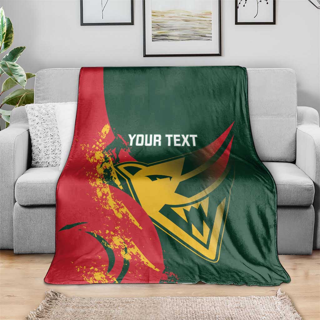 Custom Australia Tasmania Cricket Blanket Go Tasmanian Tigers - Grunge Style