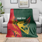 Custom Australia Tasmania Cricket Blanket Go Tasmanian Tigers - Grunge Style