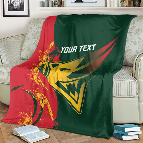 Custom Australia Tasmania Cricket Blanket Go Tasmanian Tigers - Grunge Style