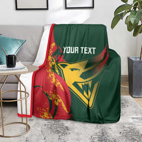 Custom Australia Tasmania Cricket Blanket Go Tasmanian Tigers - Grunge Style