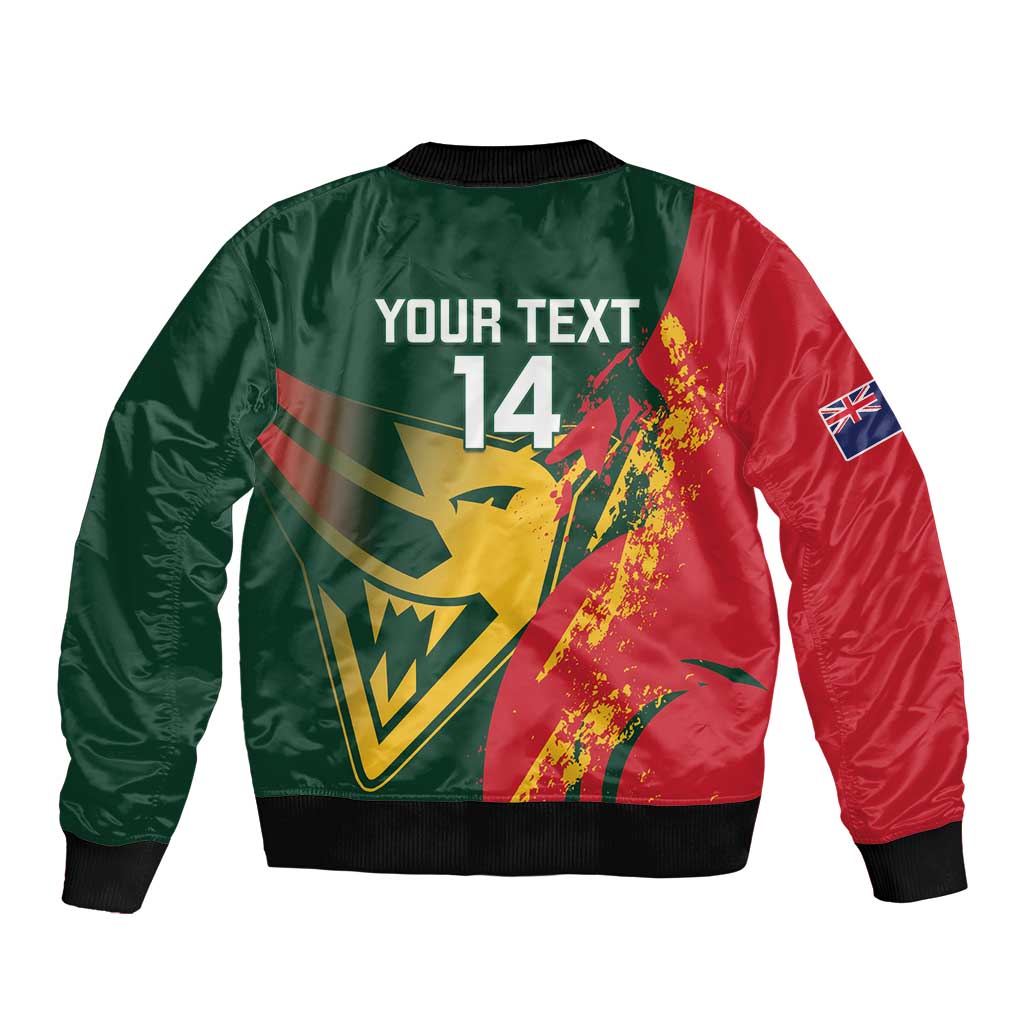 Custom Australia Tasmania Cricket Bomber Jacket Go Tasmanian Tigers - Grunge Style