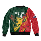 Custom Australia Tasmania Cricket Bomber Jacket Go Tasmanian Tigers - Grunge Style