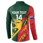 Custom Australia Tasmania Cricket Button Sweatshirt Go Tasmanian Tigers - Grunge Style