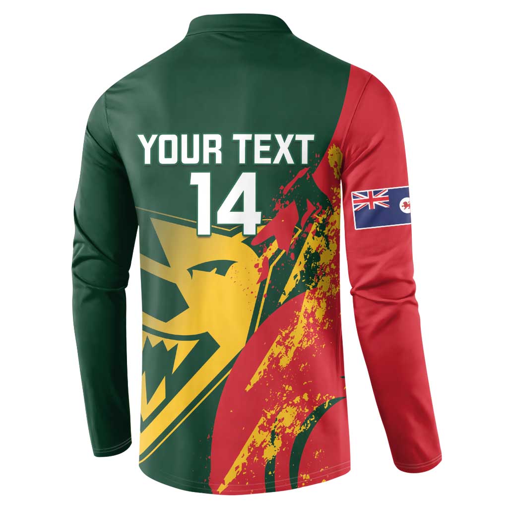 Custom Australia Tasmania Cricket Button Sweatshirt Go Tasmanian Tigers - Grunge Style