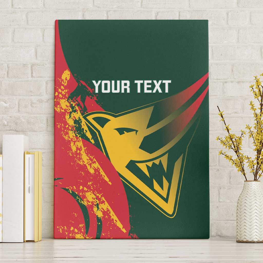 Custom Australia Tasmania Cricket Canvas Wall Art Go Tasmanian Tigers - Grunge Style