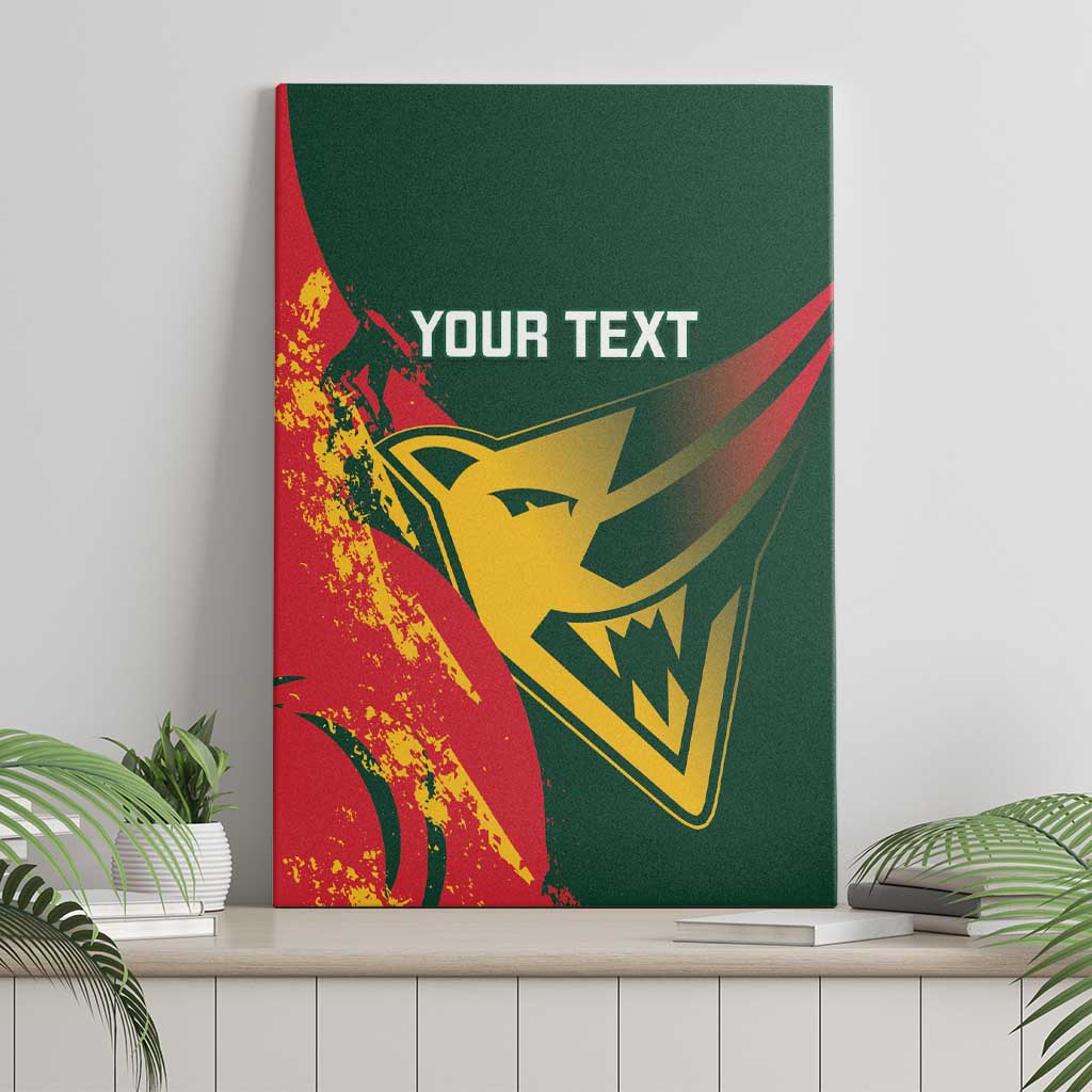 Custom Australia Tasmania Cricket Canvas Wall Art Go Tasmanian Tigers - Grunge Style