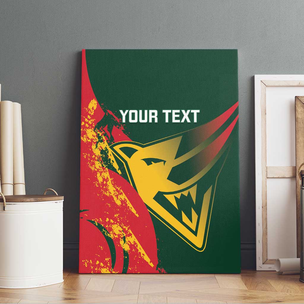 Custom Australia Tasmania Cricket Canvas Wall Art Go Tasmanian Tigers - Grunge Style