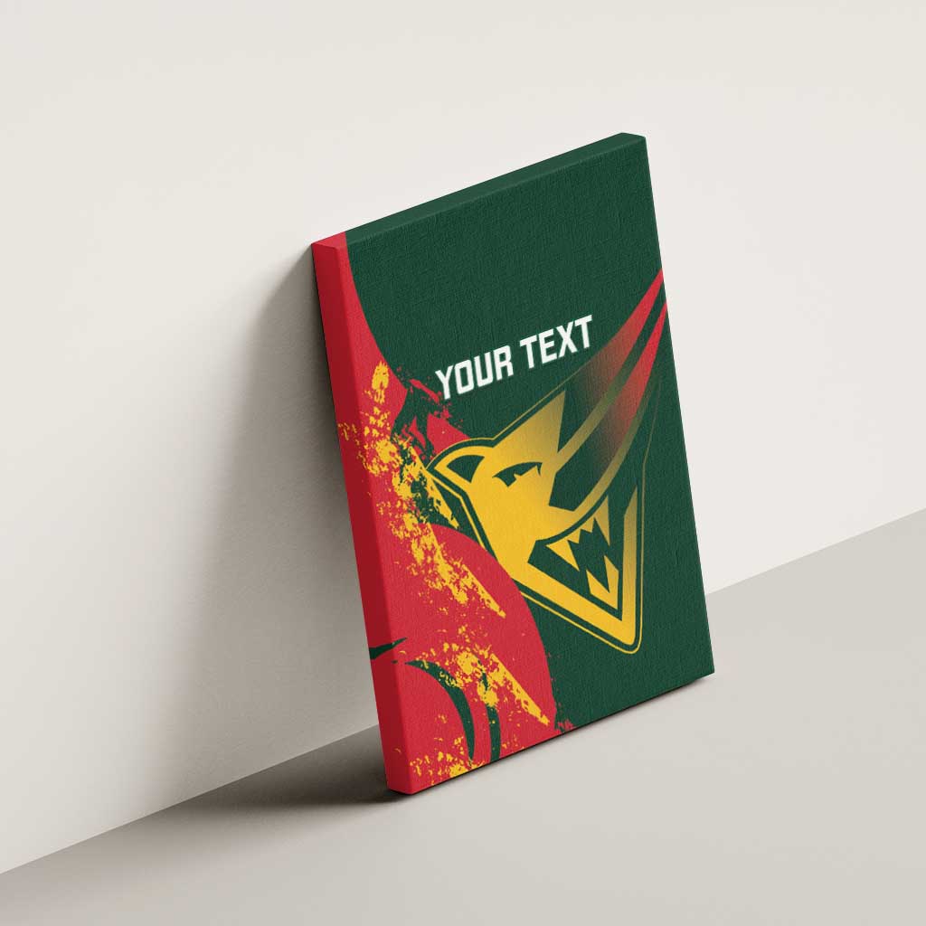 Custom Australia Tasmania Cricket Canvas Wall Art Go Tasmanian Tigers - Grunge Style