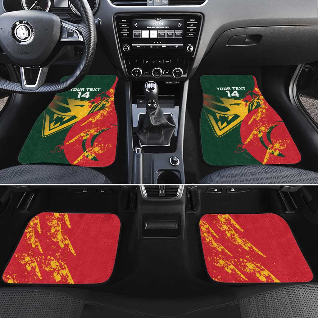 Custom Australia Tasmania Cricket Car Mats Go Tasmanian Tigers - Grunge Style