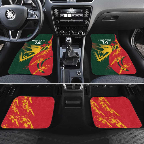 Custom Australia Tasmania Cricket Car Mats Go Tasmanian Tigers - Grunge Style