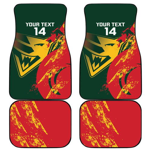 Custom Australia Tasmania Cricket Car Mats Go Tasmanian Tigers - Grunge Style