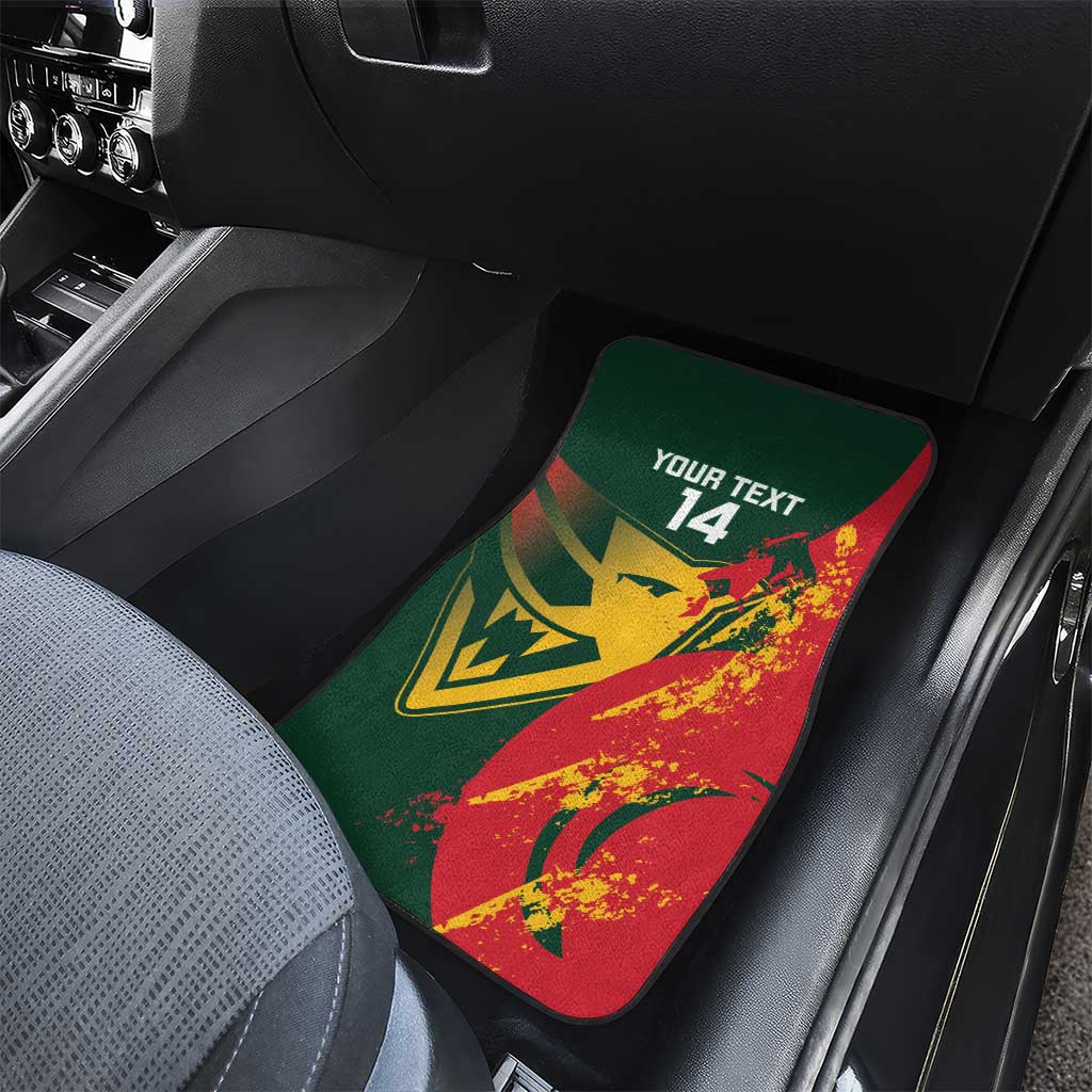Custom Australia Tasmania Cricket Car Mats Go Tasmanian Tigers - Grunge Style