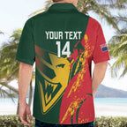 Custom Australia Tasmania Cricket Hawaiian Shirt Go Tasmanian Tigers - Grunge Style