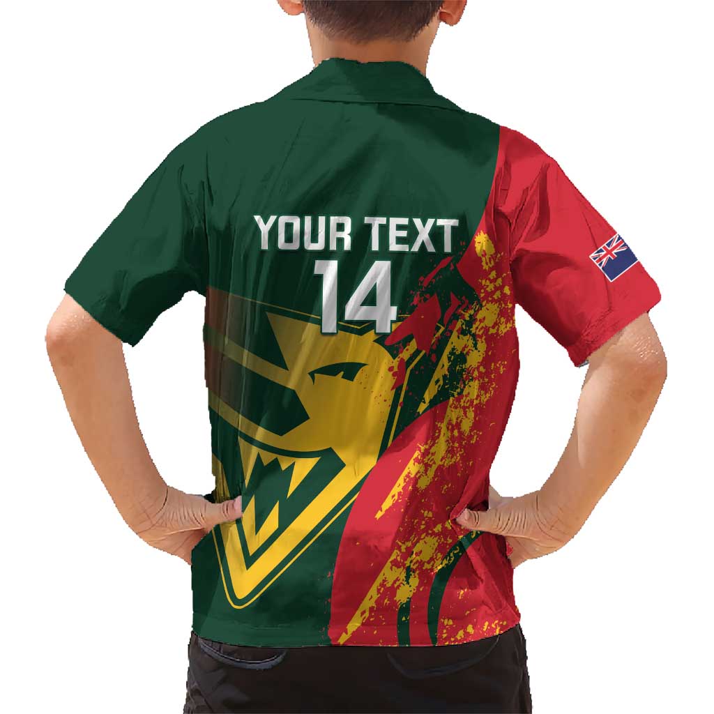 Custom Australia Tasmania Cricket Hawaiian Shirt Go Tasmanian Tigers - Grunge Style