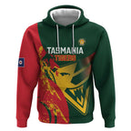 Custom Australia Tasmania Cricket Hoodie Go Tasmanian Tigers - Grunge Style