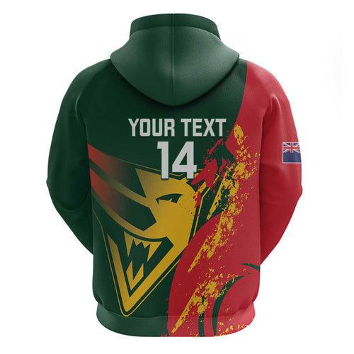 Custom Australia Tasmania Cricket Hoodie Go Tasmanian Tigers - Grunge Style