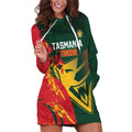 Custom Australia Tasmania Cricket Hoodie Dress Go Tasmanian Tigers - Grunge Style