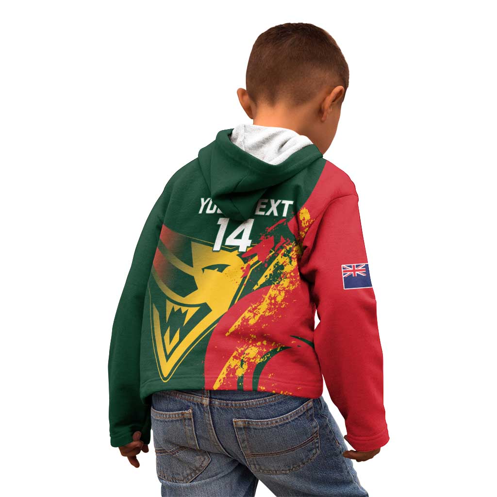 Custom Australia Tasmania Cricket Kid Hoodie Go Tasmanian Tigers - Grunge Style