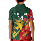 Custom Australia Tasmania Cricket Kid Polo Shirt Go Tasmanian Tigers - Grunge Style