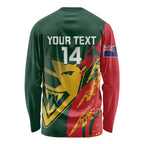 Custom Australia Tasmania Cricket Long Sleeve Shirt Go Tasmanian Tigers - Grunge Style