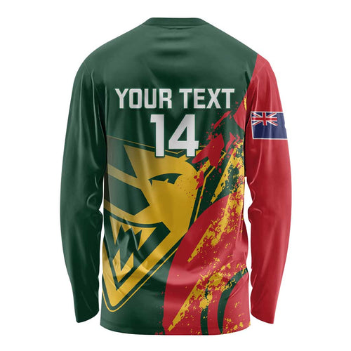 Custom Australia Tasmania Cricket Long Sleeve Shirt Go Tasmanian Tigers - Grunge Style