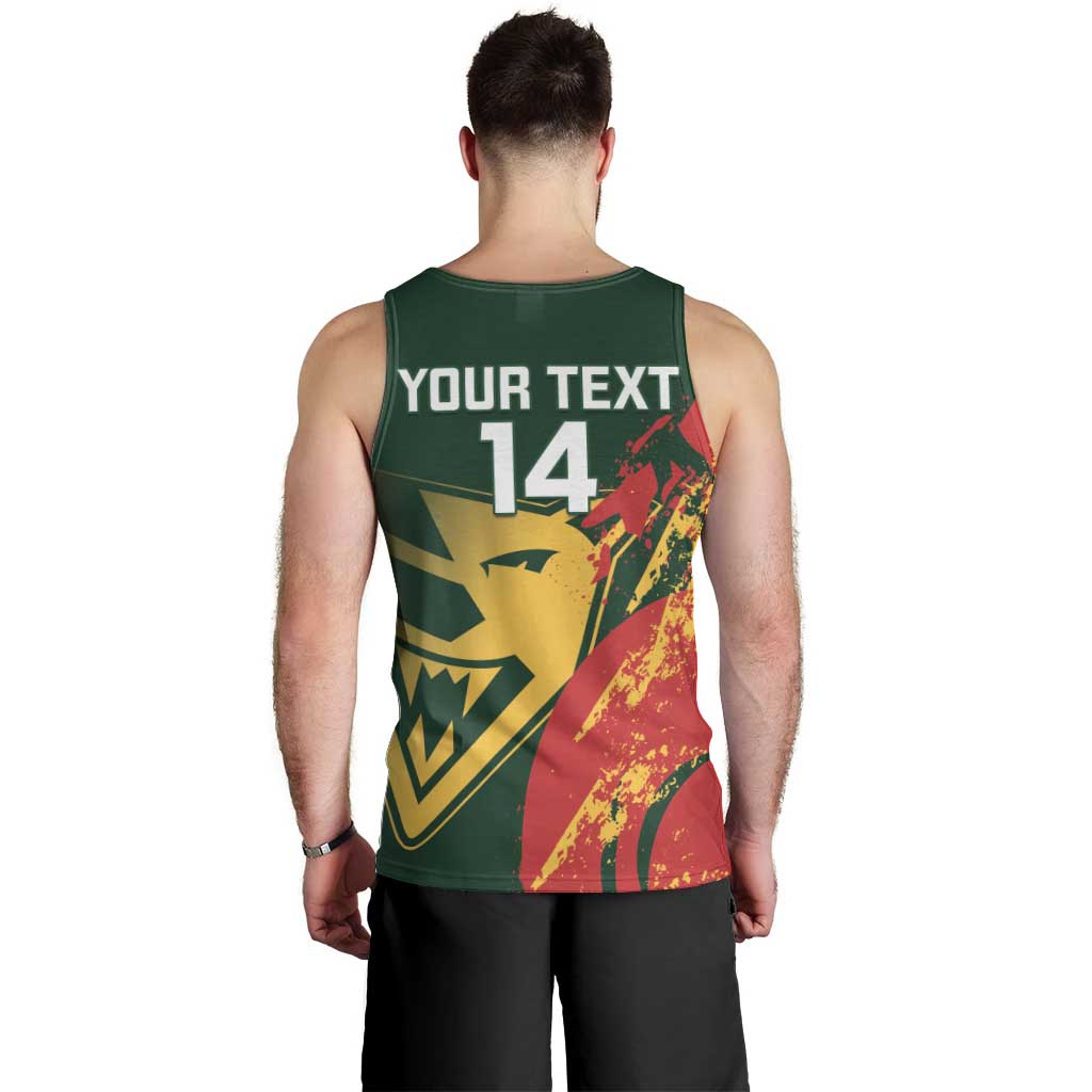 Custom Australia Tasmania Cricket Men Tank Top Go Tasmanian Tigers - Grunge Style