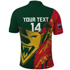 Custom Australia Tasmania Cricket Polo Shirt Go Tasmanian Tigers - Grunge Style