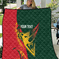 Custom Australia Tasmania Cricket Quilt Go Tasmanian Tigers - Grunge Style