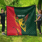 Custom Australia Tasmania Cricket Quilt Go Tasmanian Tigers - Grunge Style