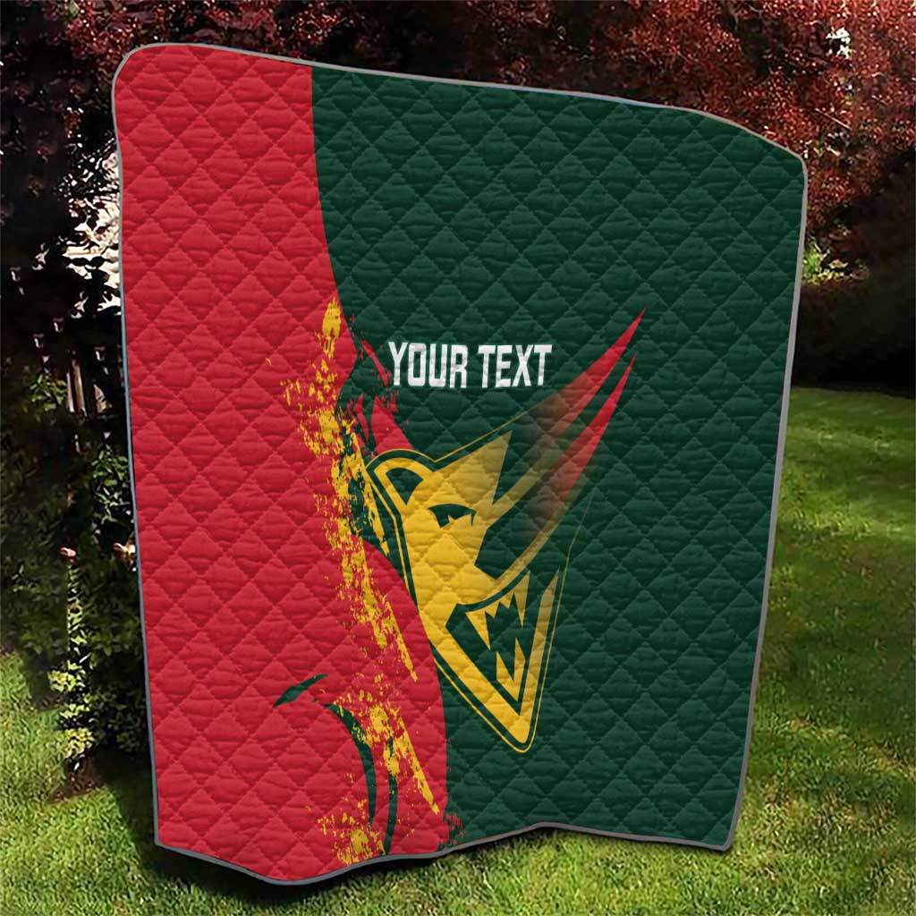 Custom Australia Tasmania Cricket Quilt Go Tasmanian Tigers - Grunge Style