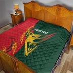 Custom Australia Tasmania Cricket Quilt Go Tasmanian Tigers - Grunge Style