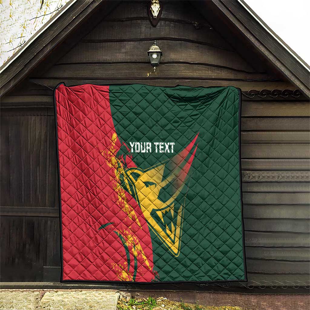 Custom Australia Tasmania Cricket Quilt Go Tasmanian Tigers - Grunge Style