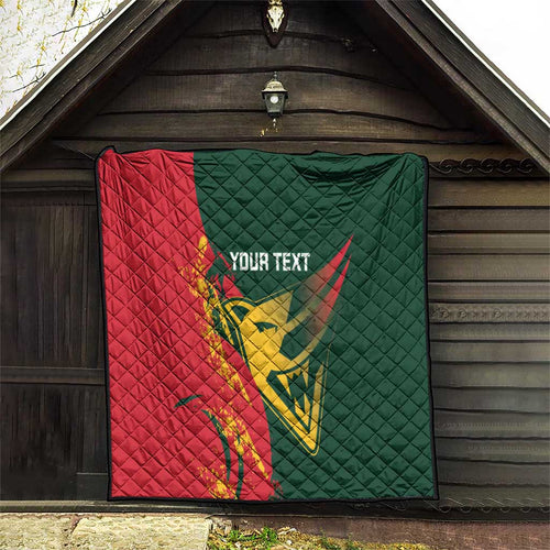 Custom Australia Tasmania Cricket Quilt Go Tasmanian Tigers - Grunge Style