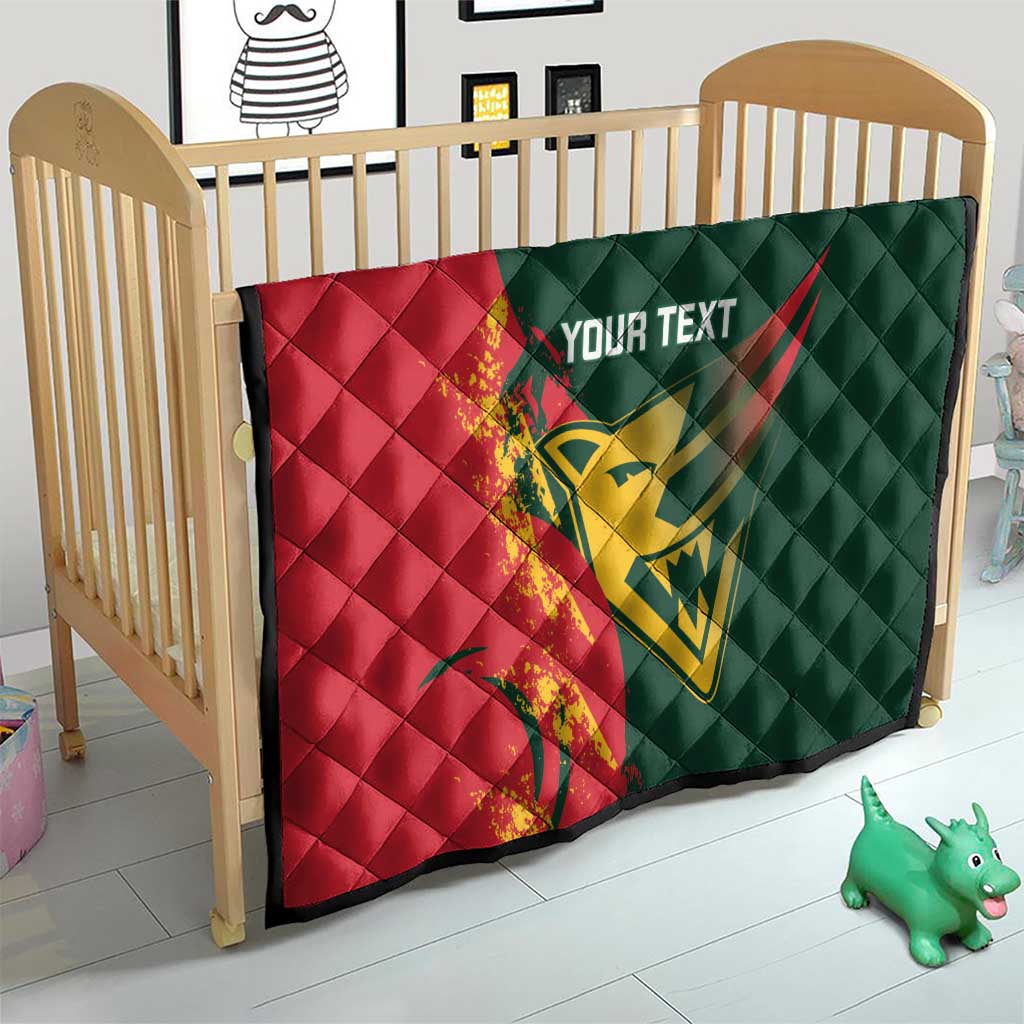Custom Australia Tasmania Cricket Quilt Go Tasmanian Tigers - Grunge Style