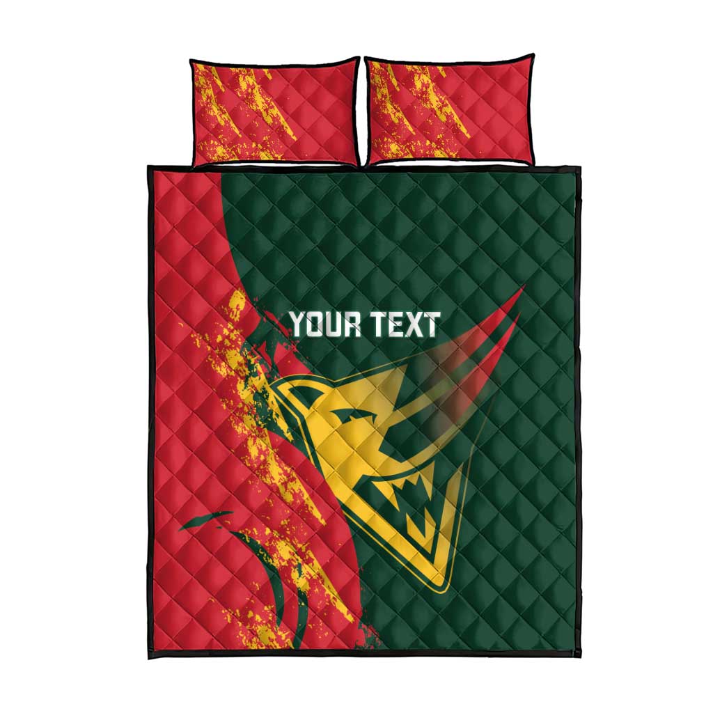 Custom Australia Tasmania Cricket Quilt Bed Set Go Tasmanian Tigers - Grunge Style