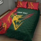 Custom Australia Tasmania Cricket Quilt Bed Set Go Tasmanian Tigers - Grunge Style