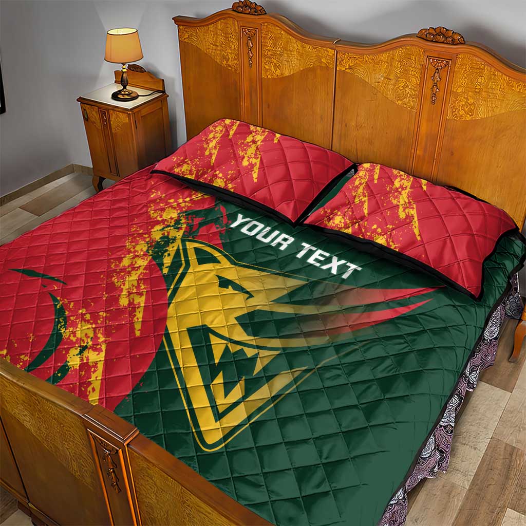 Custom Australia Tasmania Cricket Quilt Bed Set Go Tasmanian Tigers - Grunge Style