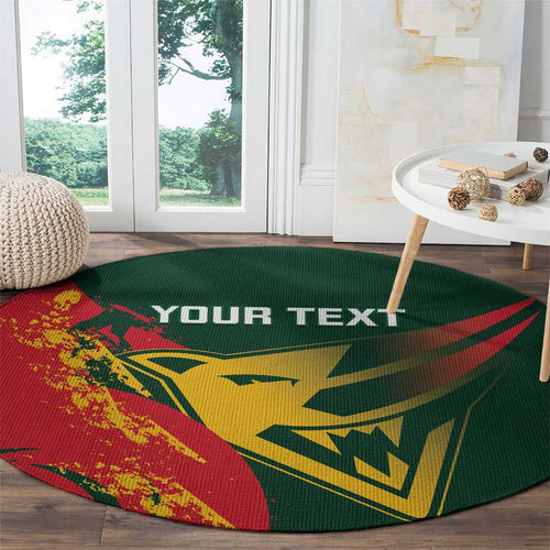 Custom Australia Tasmania Cricket Round Carpet Go Tasmanian Tigers - Grunge Style