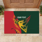 Custom Australia Tasmania Cricket Rubber Doormat Go Tasmanian Tigers - Grunge Style