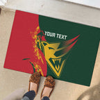 Custom Australia Tasmania Cricket Rubber Doormat Go Tasmanian Tigers - Grunge Style